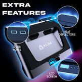 KLIM Everest Laptop Cooling Pad - Verzegeld schuim voor maximale prestaties - Krachtige turbo-ventilator 4300 tpm -koeler - Voorkomt oververhitting en bescherm je laptop - 14-17,3 inch