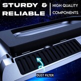 KLIM Everest Laptop Cooling Pad - Verzegeld schuim voor maximale prestaties - Krachtige turbo-ventilator 4300 tpm -koeler - Voorkomt oververhitting en bescherm je laptop - 14-17,3 inch