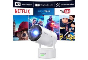 Mini Beamer met Batterij - 1080P, WiFi, 270° Rotatie - 34% Korting!
