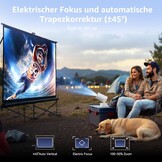 Mini Beamer met Batterij - 1080P, WiFi, 270° Rotatie - 34% Korting!