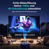 Mini Beamer met Batterij - 1080P, WiFi, 270° Rotatie - 34% Korting!