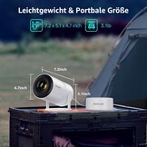 Mini Beamer met Batterij - 1080P, WiFi, 270° Rotatie - 34% Korting!