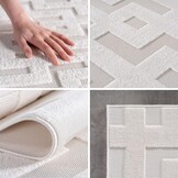 Crèmekleurig Buiten/Binnenkleed 120x170cm | Labyrint Boho | 36% Korting