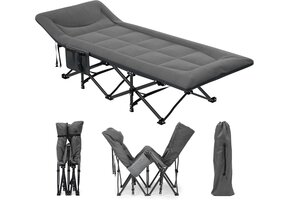 Opvouwbaar Campingbed 260kg met Kussen & Tas - 29% Korting