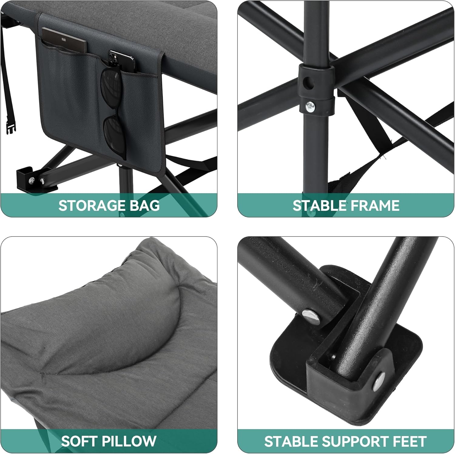 Opvouwbaar Campingbed 260kg met Kussen & Tas - 29% Korting