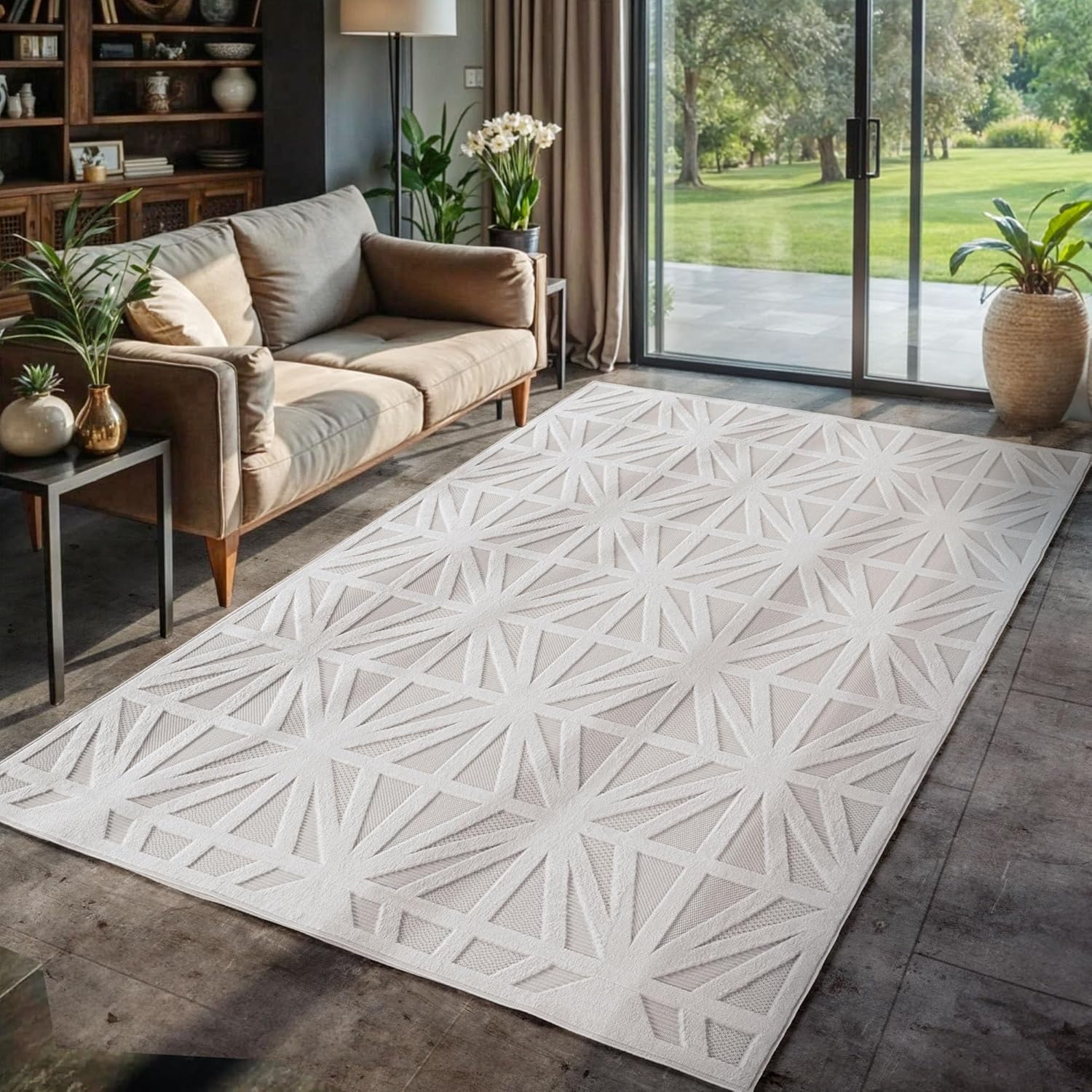 Retourtje Vloerkleed Labyrint Boho Crème 120x170 cm - 47% Korting!