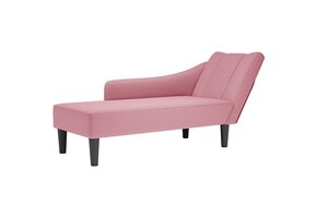 VidaXL Fluweel Roze Chaise Longue (Rechts) - 34% Korting