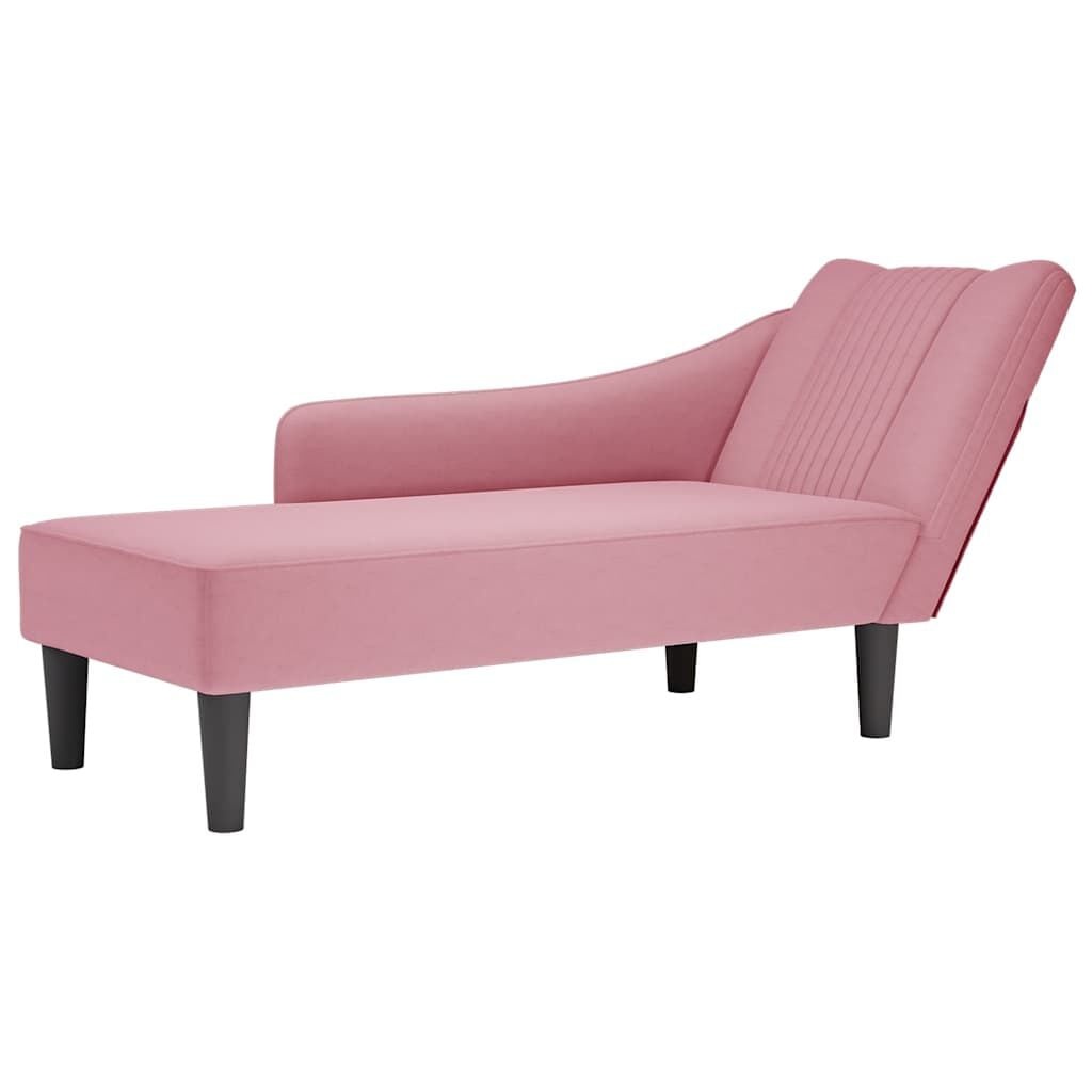 VidaXL Fluweel Roze Chaise Longue (Rechts) - 34% Korting