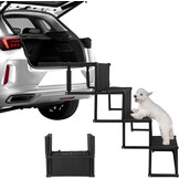 Hondentrap 4 treden opvouwbaar antislip, gewrichtsvriendelijk, tot 60 kg. Geschikt voor auto, meubels, grote & kleine honden