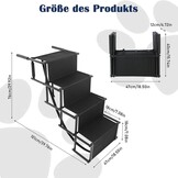 Hondentrap 4 treden opvouwbaar antislip, gewrichtsvriendelijk, tot 60 kg. Geschikt voor auto, meubels, grote & kleine honden