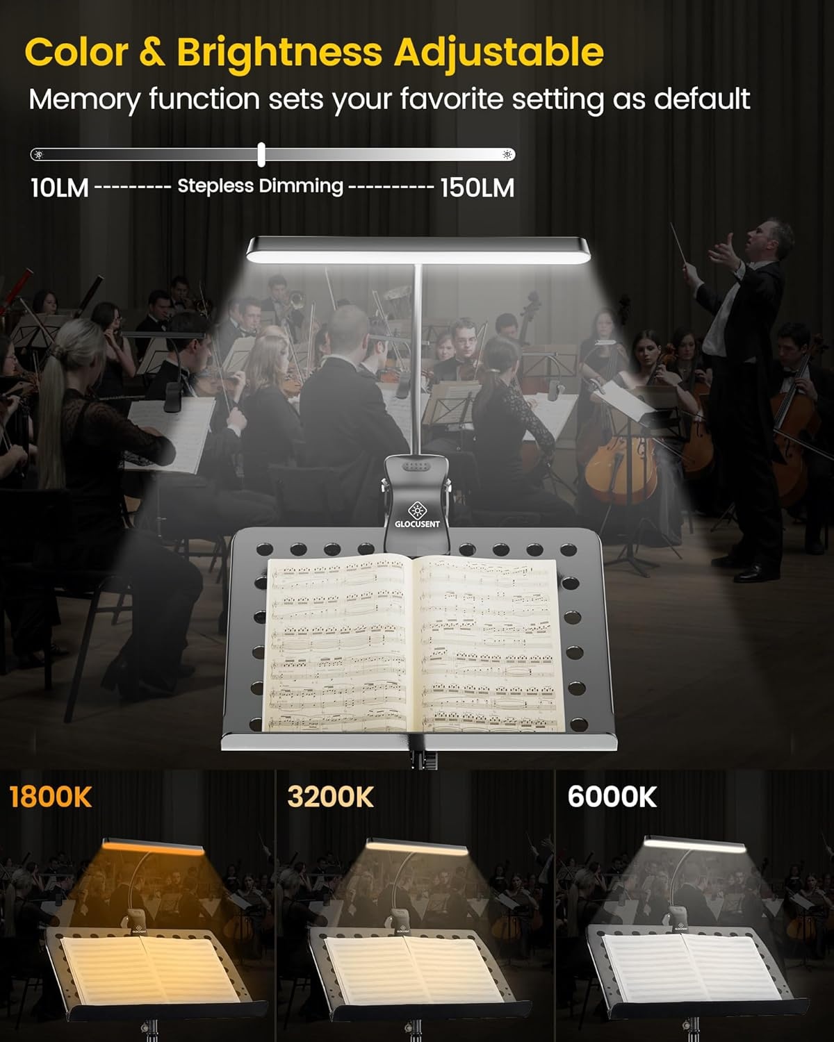 Muziekstandaardlamp 57 LED - 55% Korting - Oplaadbaar