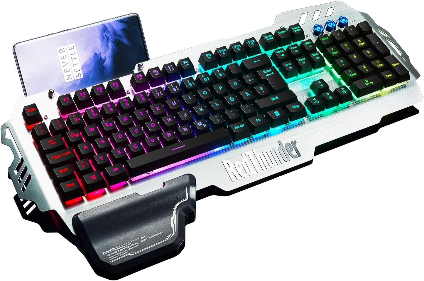 Halfmechanisch QWERTZ Gaming Toetsenbord met RGB - 67% Korting