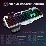 Halfmechanisch QWERTZ Gaming Toetsenbord met RGB - 67% Korting