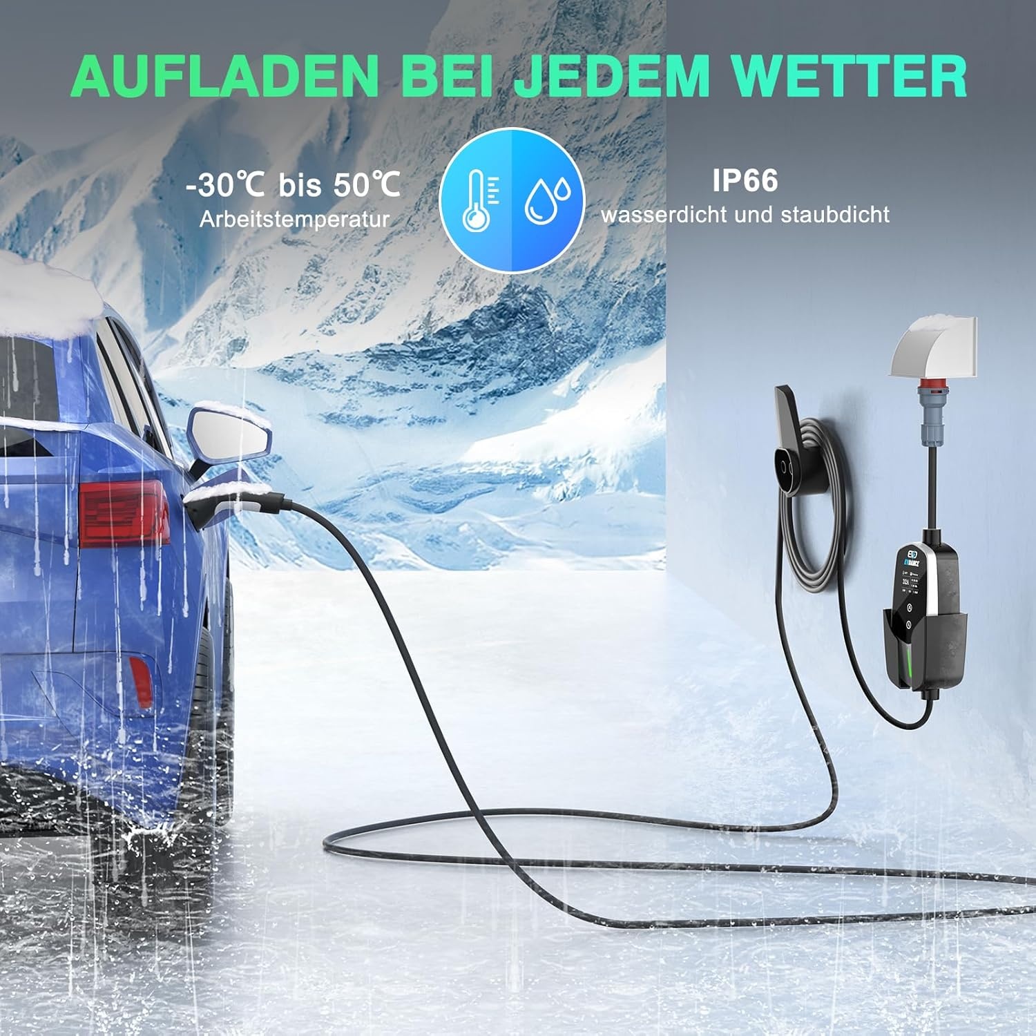 Mobiele Wallbox 11kW Laadkabel - 30% Korting