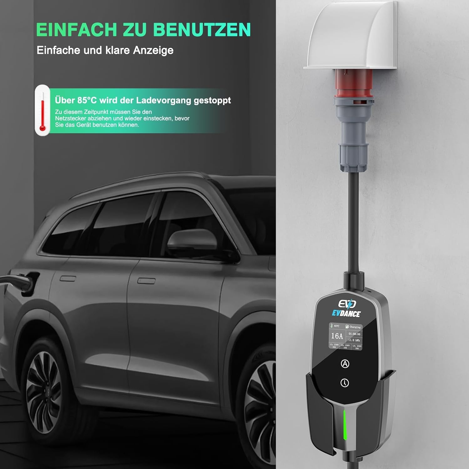 Mobiele Wallbox 11kW Laadkabel - 30% Korting