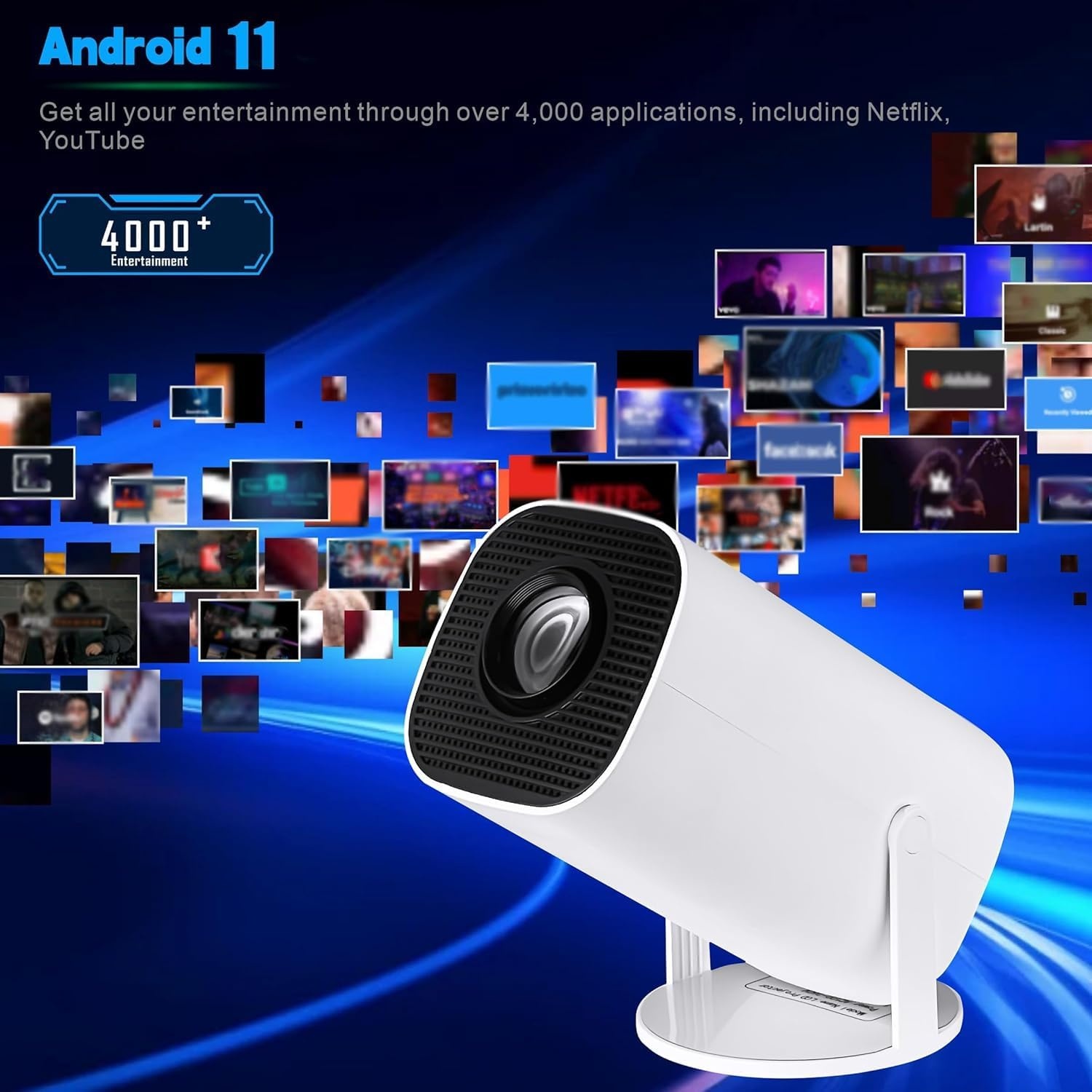 Draagbare Mini Beamer HD 1080p WiFi - 52% Korting!