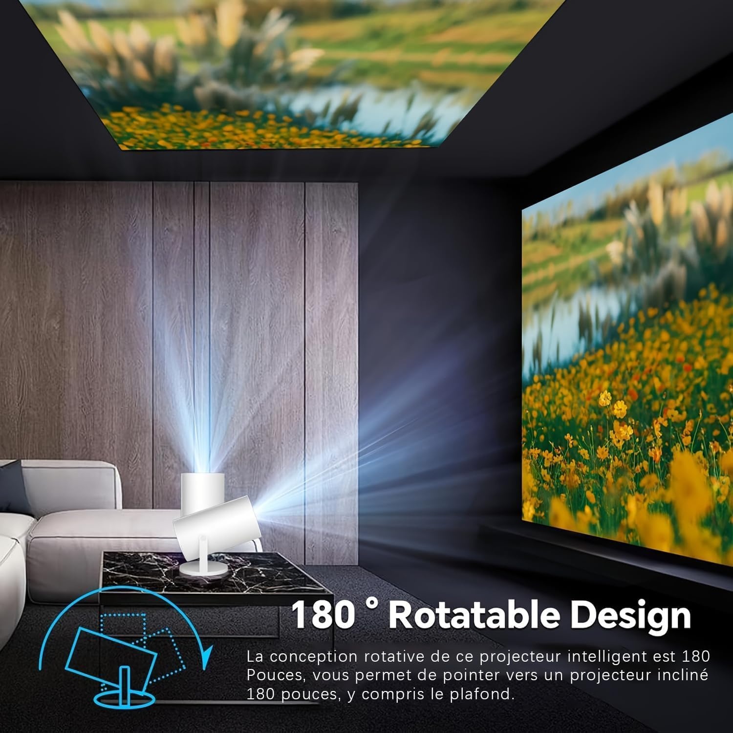 Draagbare Mini Beamer HD 1080p WiFi - 52% Korting!