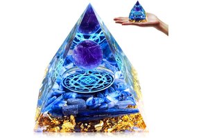 Orgonite Piramide met Blauwe Kristal Bol (43% Korting)