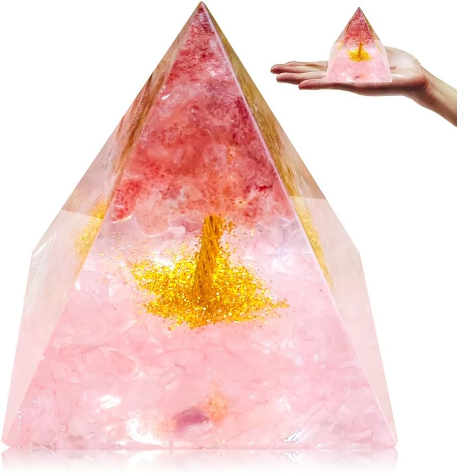 Orgonite Piramide met Blauwe Kristallen Bol - 38% Korting!