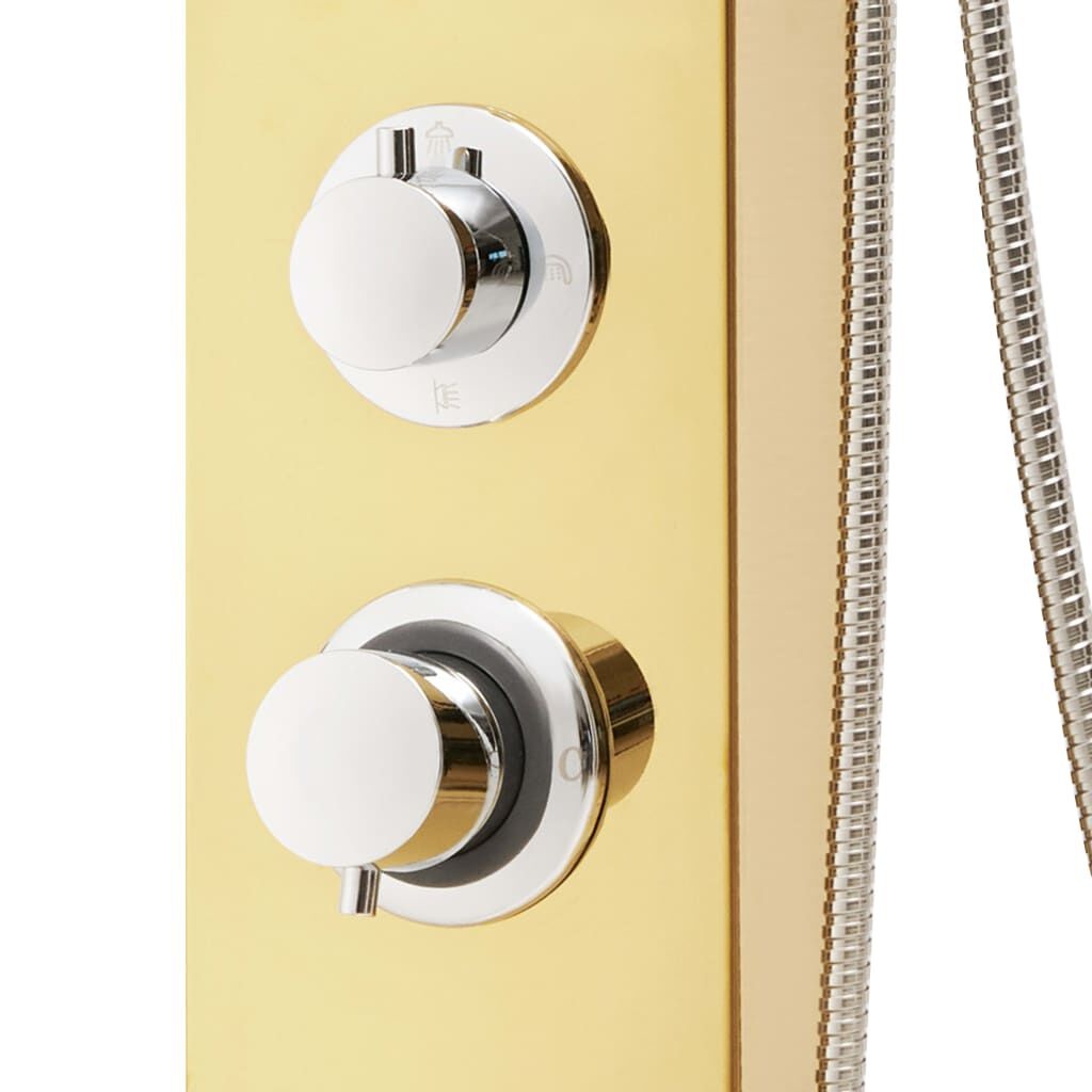 vidaXL Douchepaneel RVS Goudkleurig - 61% Korting!