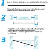 Telescopische Douchegordijnstang Wit (83-190cm) - 55% Korting!