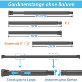 Telescopische Douchegordijnstang Wit (83-190cm) - 55% Korting!