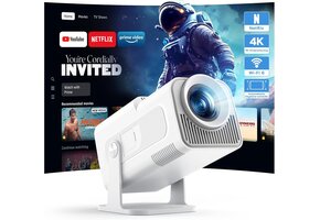 Mini Beamer Full HD 1080P Android Smart met Wifi 6 & Bluetooth - 34% Korting