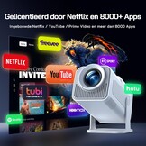 Mini Beamer Full HD 1080P Android Smart met Wifi 6 & Bluetooth - 34% Korting