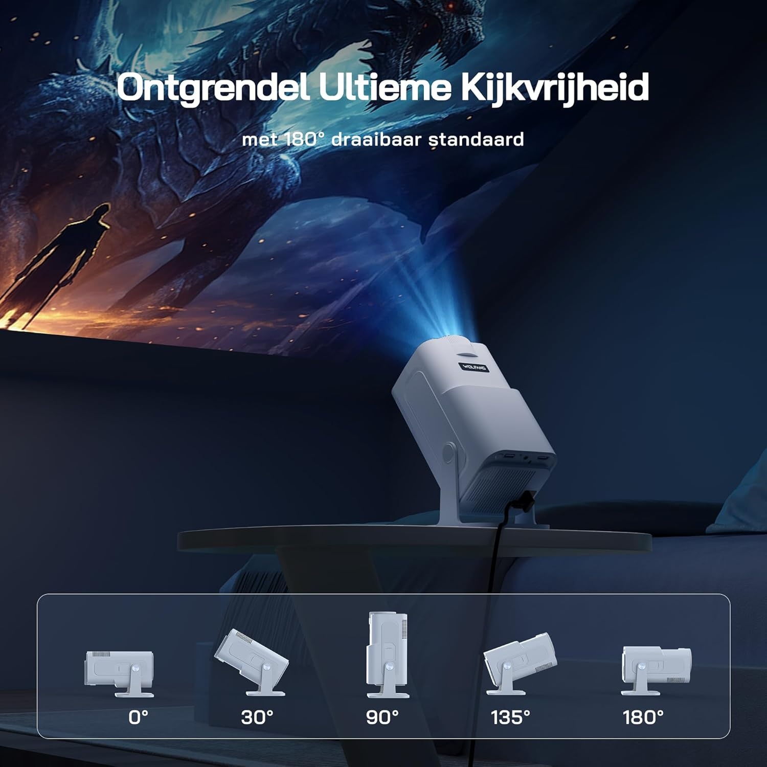Mini Projector Full HD 1080P met Android - 34% Korting!
