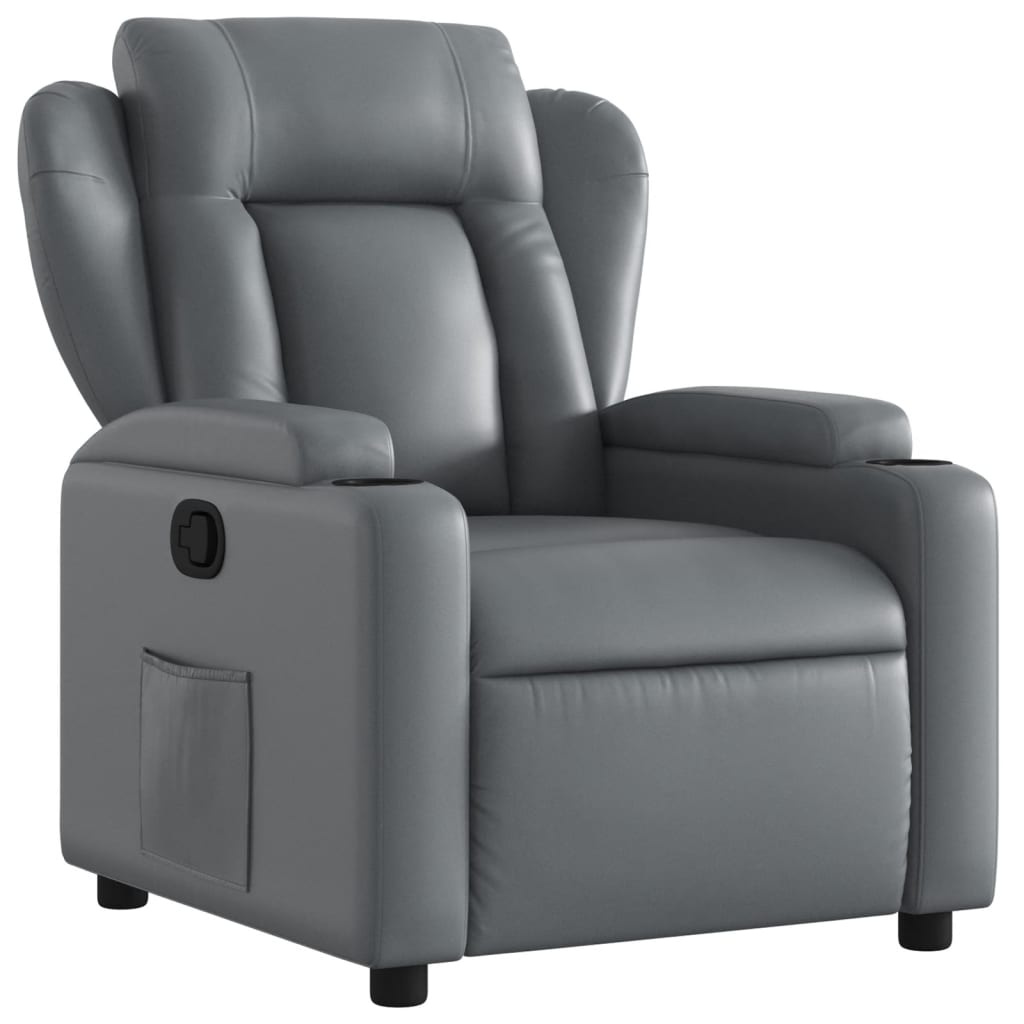 vidaXL Fauteuil Kunstleer Grijs - 67% Korting!
