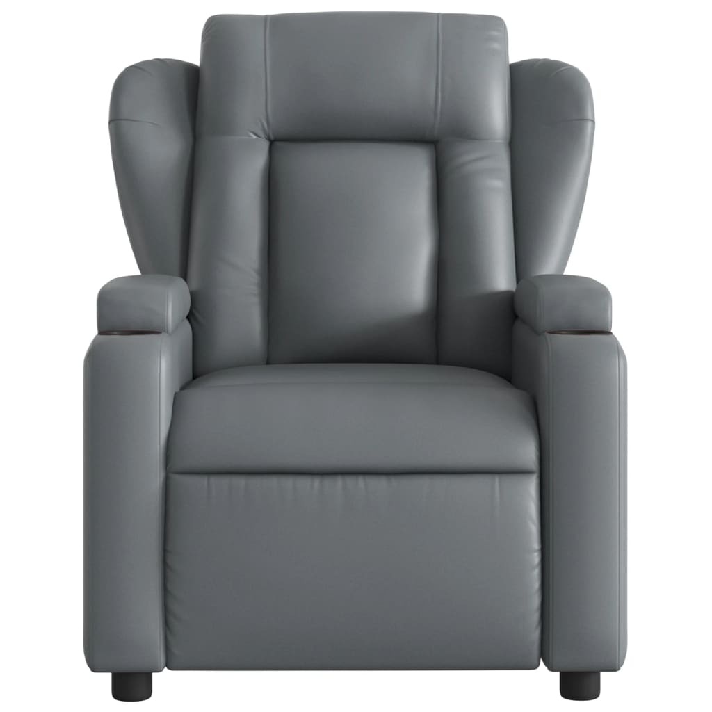 vidaXL Fauteuil Kunstleer Grijs - 67% Korting!