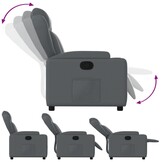 vidaXL Fauteuil Kunstleer Grijs - 67% Korting!