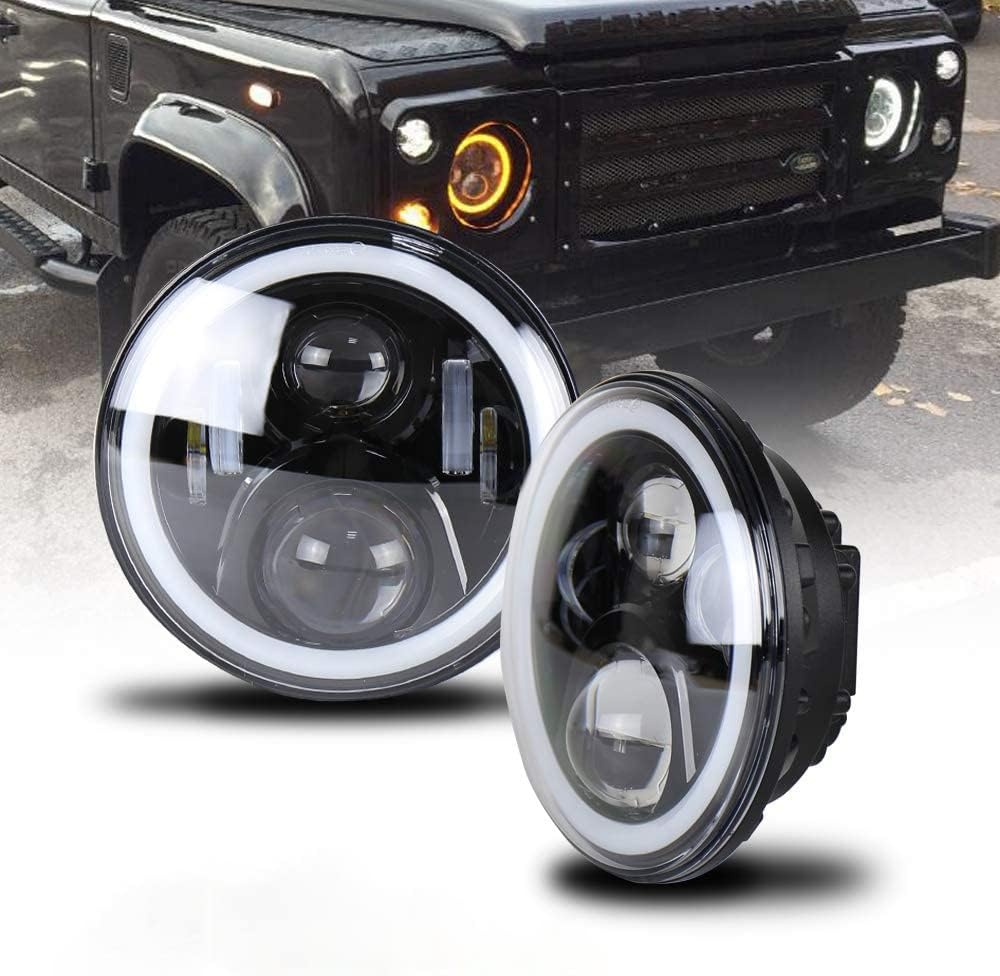 LED Koplampen Defender RHD 7" Wit Angel Eyes - 61% Korting