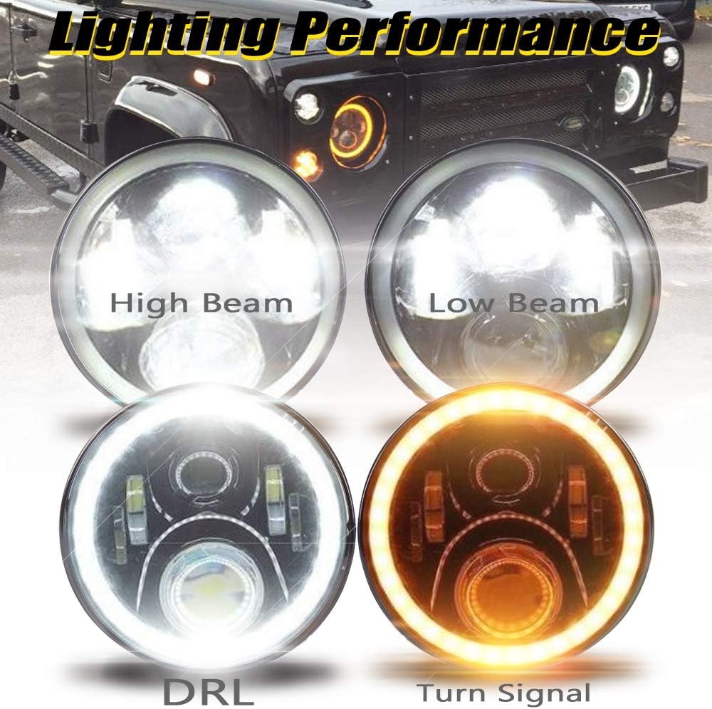 LED Koplampen Defender RHD 7" Wit Angel Eyes - 61% Korting