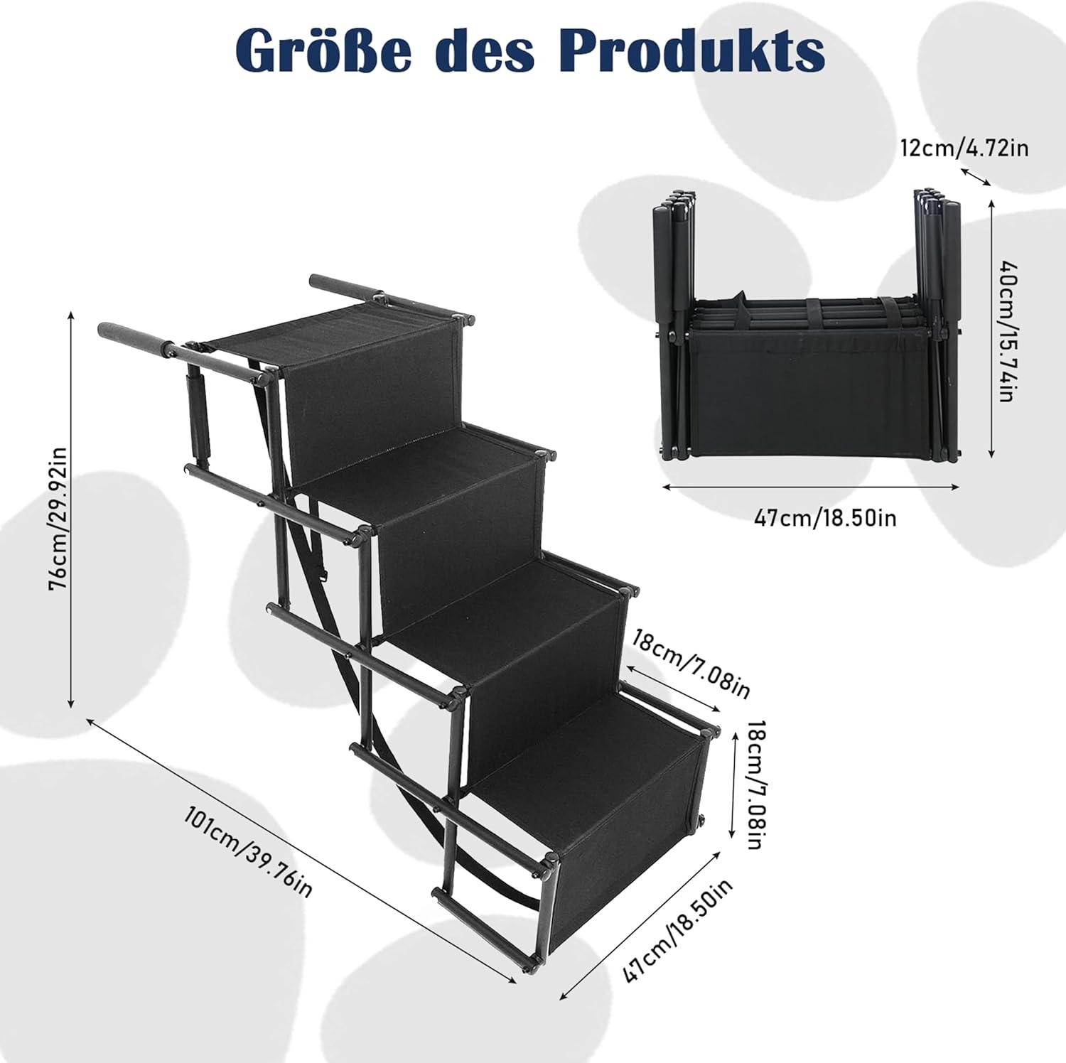 Opvouwbare Hondentrap 4 Treden - 40% Korting!