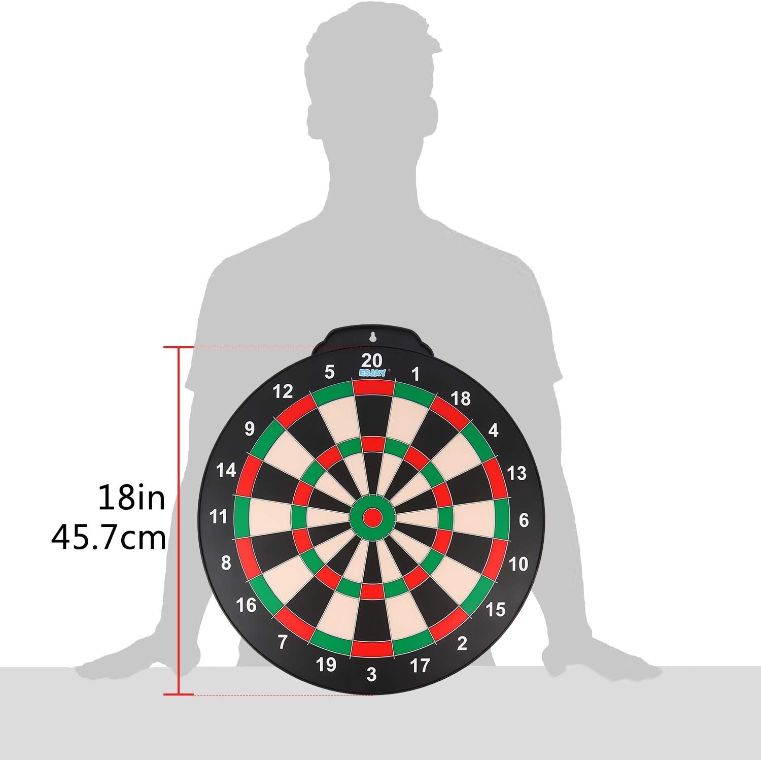Magnetisch Dartbord 45,7cm | Dubbelzijdig | 12 Darts | 72% Korting