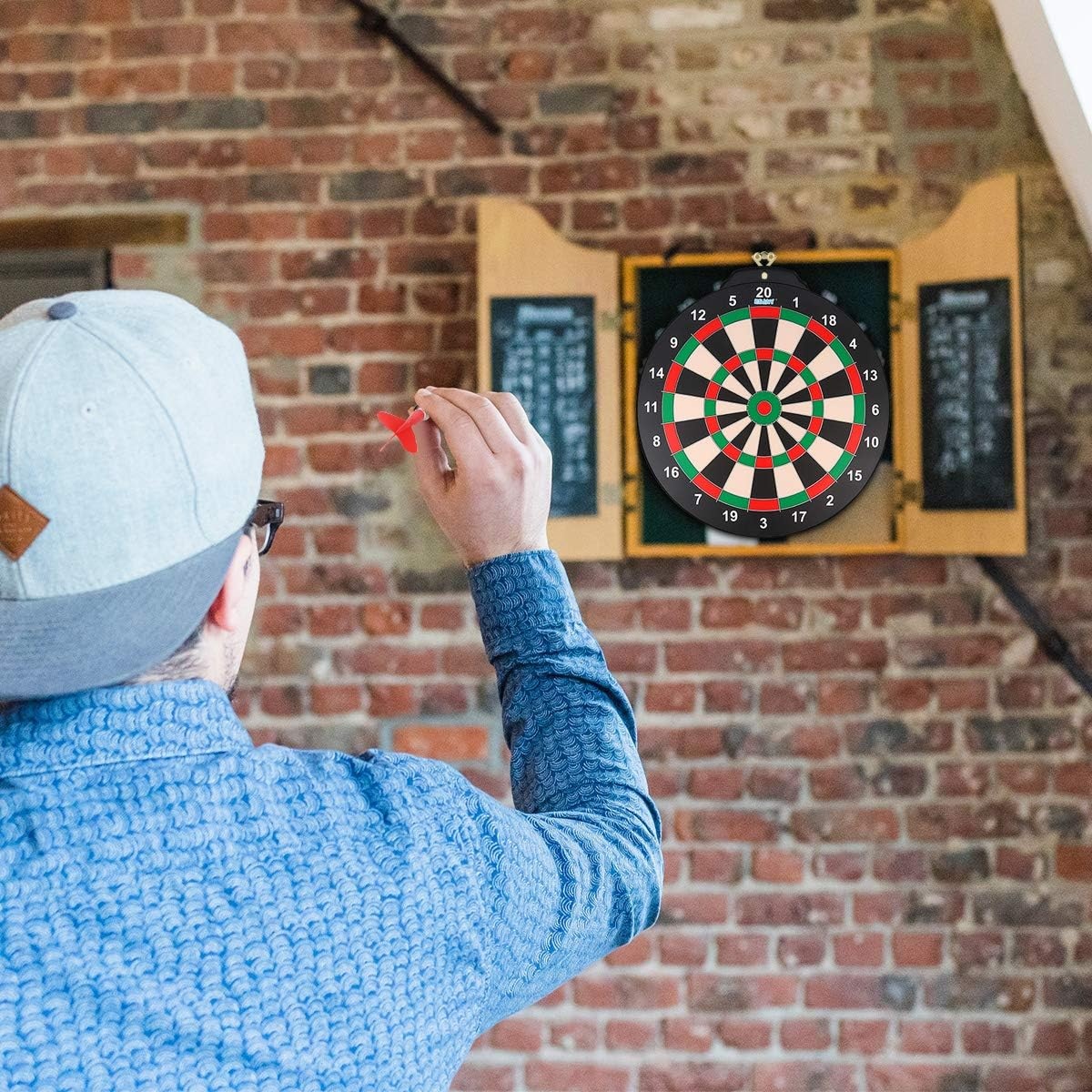 Magnetisch Dartbord 45,7cm | Dubbelzijdig | 12 Darts | 72% Korting