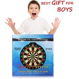 Magnetisch Dartbord Dubbelzijdig 45,7 cm met 12 Veilige Darts voor Kinderen Binnen & Buiten