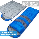 Waterdichte 3-Seizoenen Slaapzak Blauw - 10-25°C