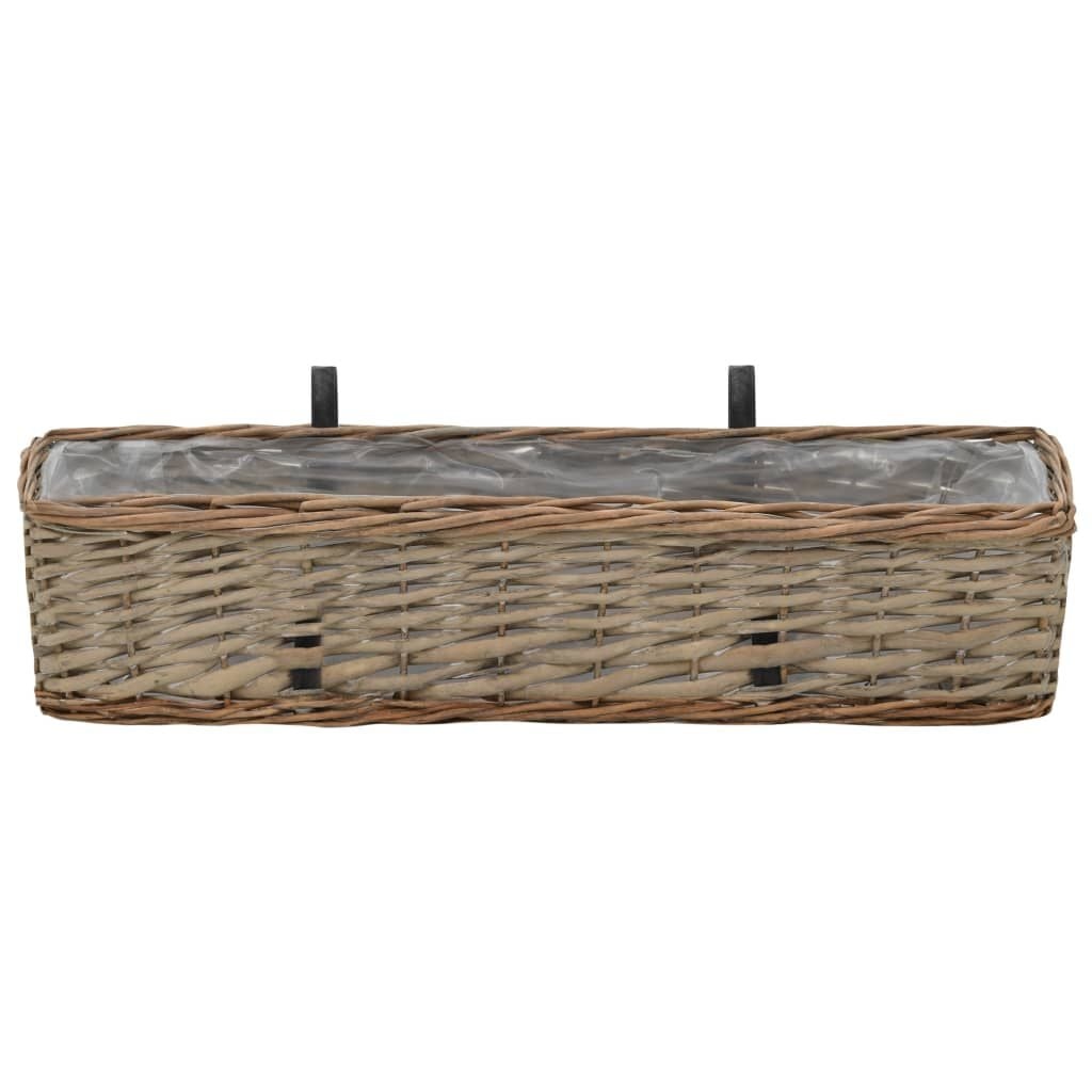 2x vidaXL Balkonbakken Wicker 60cm - 33% Korting
