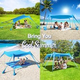 Strandtent Strandschelp UV 50+ met 30% Korting - Hemelsblauw