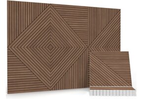 Akoestische Wandpanelen Teak - 6 Stuks - 48% Korting