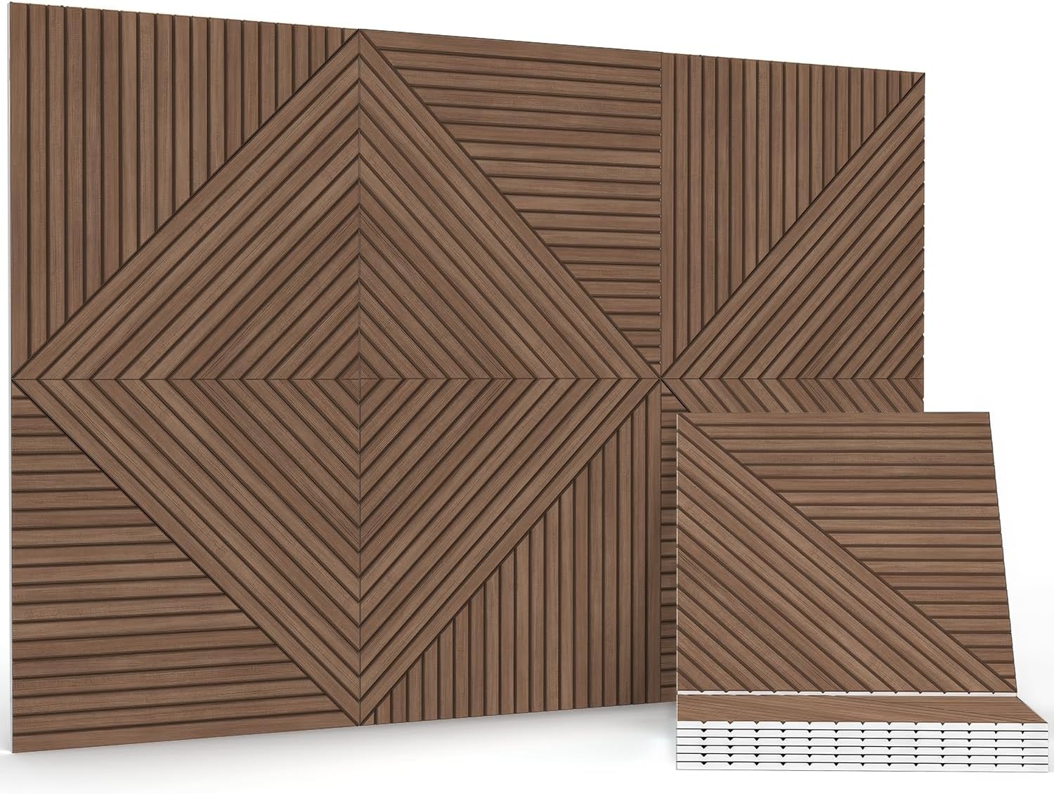 Akoestische Panelentegels Teak - 6 Stuks - 58% Korting