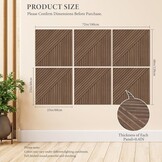 Akoestische Panelentegels Teak - 6 Stuks - 58% Korting