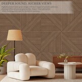 Akoestische Panelentegels Teak - 6 Stuks - 58% Korting