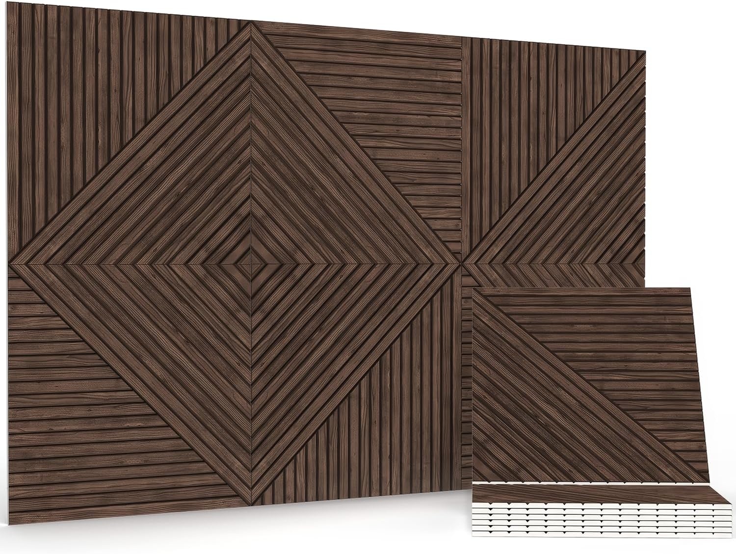 Akoestische Panelentegels Teak - 6 Stuks - 58% Korting