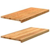 vidaXL Massief Eikenhouten Vensterbanken 2 stuks 90x40 cm - 56% Korting
