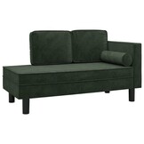 Donkergroene Fluwelen Chaise Longue - 35% Korting