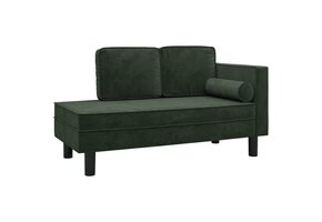 Donkergroene Fluweel Chaise Longue met Kussens (41% Korting)