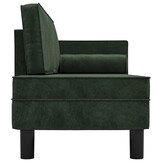 Donkergroene Fluwelen Chaise Longue - 35% Korting